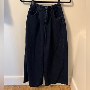 Weworewhat Dark Blue Wide Leg Jeans